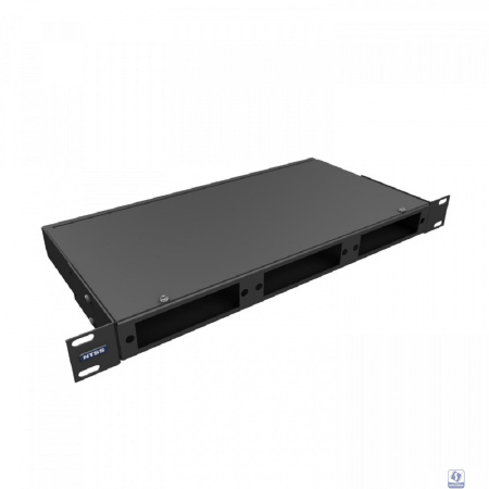 NTSS Кросс NTSS оптический 19'' укомплектованный 1U, 2 порта LC/UPC duplex, 50/125 мкм (планки, сплайс-кассета, пигтейлы, КДЗС, адаптеры) черный RAL 9005 NTSS-RFOB-1U-2-2LC/U-50-SP1.5G1AY-BL