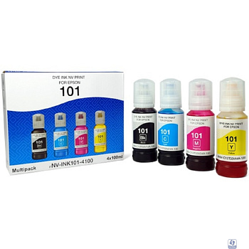 Чернила NVP 101 для принтеров Epson, набор 4 цвета по 100 мл совместимые