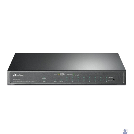 TP-Link TL-SG1210MPE Коммутатор Easy Smart с 9 гигабитными портами RJ45 (8 портов PoE+) и комбинированным портом RJ45/SFP