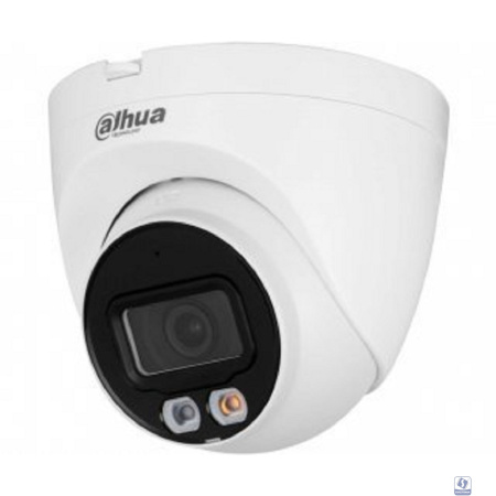 DAHUA DH-IPC-HDW2249TP-S-IL-0360B Уличная турельная IP-видеокамера SmartDualLight 2Мп, 1/2.8” CMOS, объектив 3.6мм, видеоаналитика, микрофон, ИК 30м, LED 30м, IP67, металл/пластик