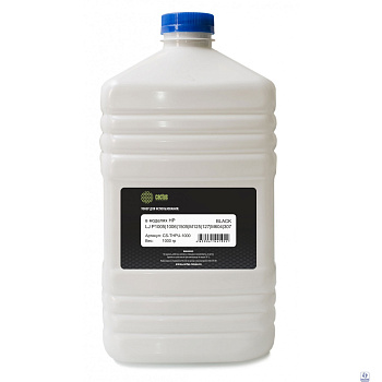 Тонер Cactus CS-THPU-1000 черный флакон 1000гр. для принтера HP LJ P1005/1006/1505/M125/127/M604/307/608