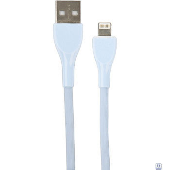 PERFEO Кабель USB A вилка - Lightning вилка, 2.4A, голубой, силикон, длина 1 м., ULTRA SOFT (I4333)