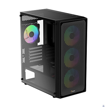 Case Ocypus Gamma C50 BK ARGB mATX / win / black / 4 ARGB fans / no PSU / Tempered Glass