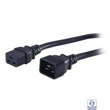 Hyperline PWC-IEC19-IEC20-3.0-BK Кабель питания IEC 320 C19 - IEC 320 C20 (3x1.5), 3 м