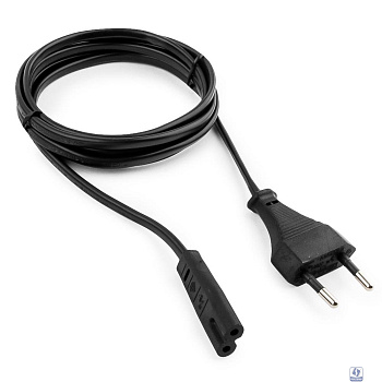 Кабель питания аудио/видео Gembird 1.8м, 2-pin, VDE, черный, пакет [PC-184/2-1.8M]   