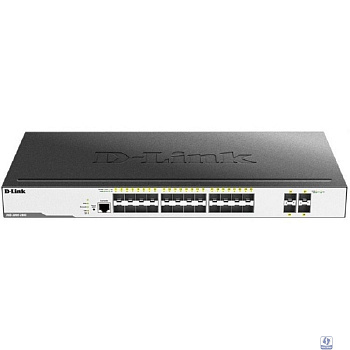 D-Link DGS-3000-28XS/B1A Управляемый L2 коммутатор с 24 портами 1000Base-X SFP и 4 портами 10GBase-X SFP+