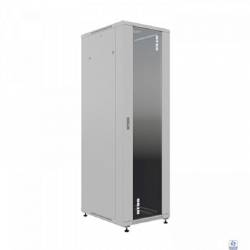 NTSS Шкаф напольный универсальный серверный NTSS R 22U 600х800мм, 4 профиля 19, двери стекло и сплошная металл, боковые стенки съемные, регулируемые опоры, разобранный, серый RAL 7035 NTSS-R22U6080GS-
