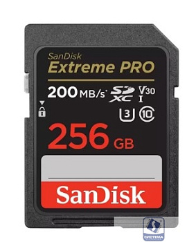SecureDigital 256GB SanDisk Extreme Pro UHS-I Class 3 (U3) V30 200/140 MB/s <SDSDXXD-256G-GN4IN>