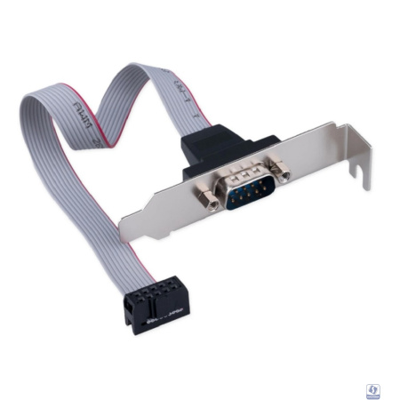 Cablexpert Планка на заднюю панель низкопрофильная, 1 порт COM/RS-232/DB9-M (CCDB9RECEPTACLE-LP)