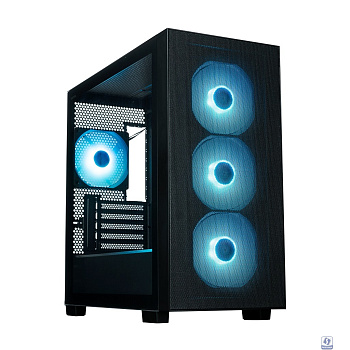 Корпус XASTRA  A510M 4ARGB-UC Black mATX/Mesh/ Screwless full-size TG /4x 120mm FC120 ARGB PWM fans/ Type-C / A510M-4FC12A-UC